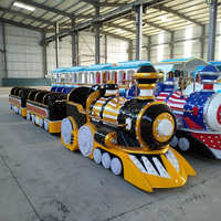 Train électrique sans rails pour enfants et adultes, pour une utilisation intérieure en centre commercial et extérieure comme train de divertissement touristique
