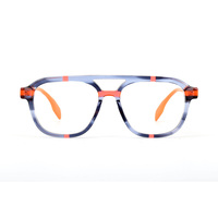 Logo personnalisé Vente en gros Nouveau fait à la main Japonais Rétro Monture de lunettes Personnalisé Coloré Acétate Monture Lunettes