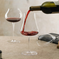 Verre à vin moderne et simple, ultra fin, bordeaux, cristal rouge, prix du point rouge, 401-500 ml