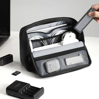 Bolsa de Almacenamiento Digital Multifuncional para Hombre, Gran Capacidad, Bolsa de Viaje Portátil para Cables de Alimentación y Cables de Datos