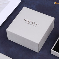Boyang — boîte de luxe en carton blanc, Logo personnalisé, Bracelet, collier, bague, boîte d'emballage de bijoux, livraison gratuite