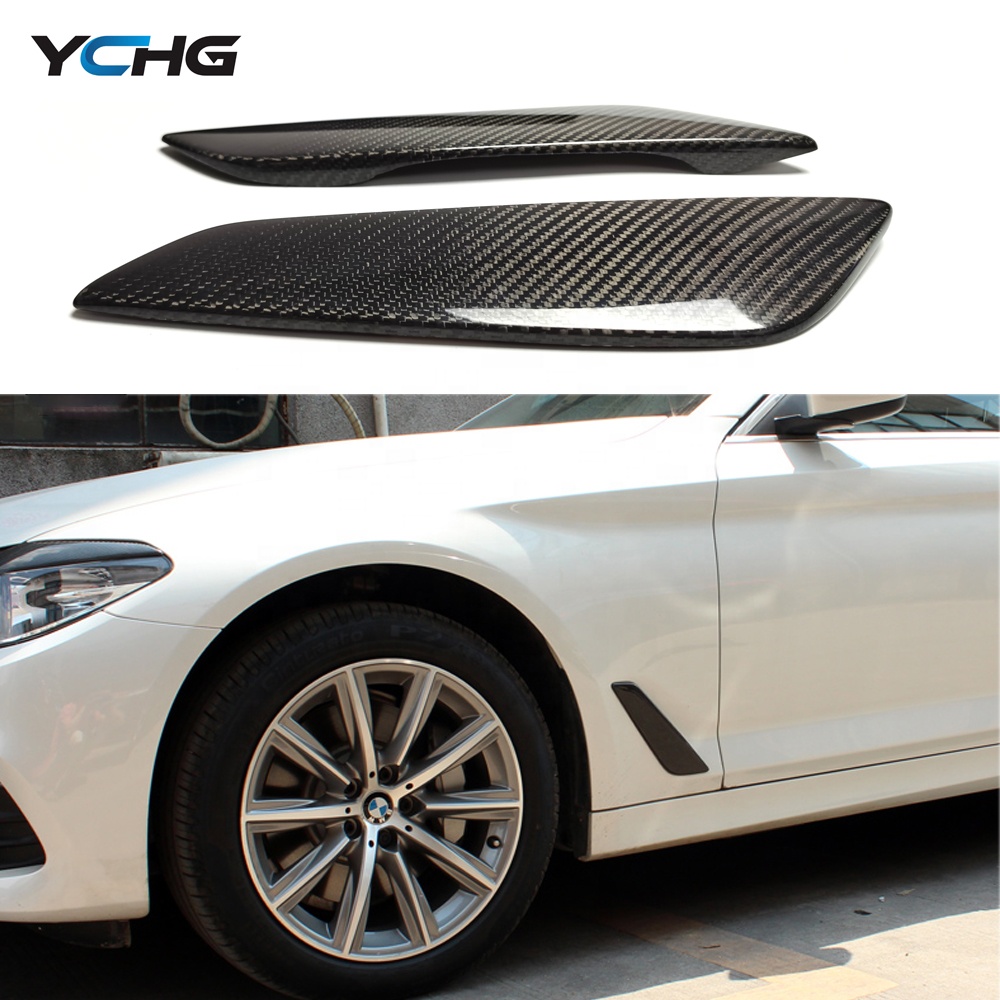 Боковые крылья из сухого углеродного волокна, вентиляционные отверстия, отделка для BMW 5 серии G30 M Sport M Tech 530i 520d 540i, боковая крышка для вентиляционного отверстия, отделка