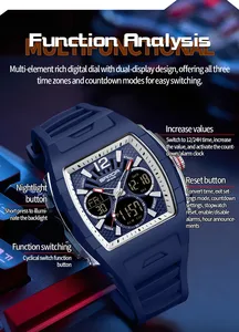 jSANDA 3391 Montres à quartz pour hommes en gros, styles sportifs tendance, disponibles à prix réduits, idéales - Product Image 6