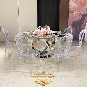 Mesa de comedor en plata SCR Drive Optoacoplador Pedestal Base <span class=keywords><strong>Metal</strong></span> Comedor Restaurante Acero inoxidable Moderno - Product Image 4