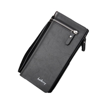 Dompet Panjang Pria Tas Genggam Tempat Kartu Kredit Dompet Carteira Masculina Carteras Billetera Hombre Kulit PU Dompet Uang Portfe Carte