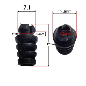 Melindungi kabel 4.5mm 5mm karet hitam ramah lingkungan plastik pelindung Boot Strain Relief