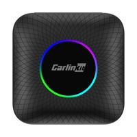 Boîtier CarPlay AI Android 13 Tbox LED Ambiante Adaptateur Sans Fil CarPlay Android Auto 8 Go 128 Go Boîte CarPlay avec Application Android