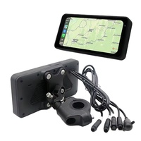Portátil 6,25 pulgadas IPX7 impermeable navegación GPS Android Apple coche/motocicleta IPS pantalla táctil dos cámaras función Carplay