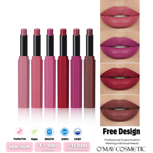 Rouge à lèvres mat hydratant longue tenue en tube fin, résistant à l'eau, pour usage quotidien, marque privée, tendance féminine, vente chaude - Product Image 1