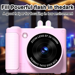 Appareil photo numérique pour enfants 1080P 48MP avec capteur CMOS, écran de 2,4 pouces, zoom 8x, caméra grand angle 180°, cadeaux de Noël et d'anniversaire - Product Image 6