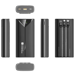 Banco de Energía de 20000mAh con 3 Cables Integrados, Carga Rápida de 22.5W y Pantalla LED - Cargador Portátil de 6 Puertos para Teléfono y Auriculares - Product Image 3