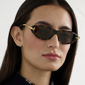 Lunettes de soleil ovales tendance œil-de-chat avec nœud en corde, style européen et américain haut de gamme, verres optiques UV400, collection 2025 - Product Image 3