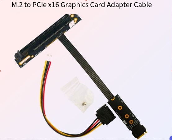 M.2 to PCIe X16 Graphics Card Adapter Cable; M.2 NVMe Gen4 to PCI-e 4.0 X4 ESD Adapter.