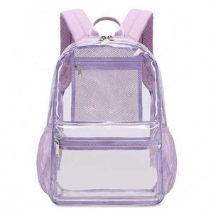 Waterproof Pvc Clear Transparent Plastic School <b>Backpack</b> Bags for Girl - Product Image 2