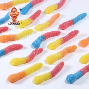 Oferta Caliente al por Mayor: Gomitas <span class=keywords><strong>de</strong></span> Gusano, Dulces Frutales y Caramelos con Corte <span class=keywords><strong>de</strong></span> Arena, Caramelos Blandos Coloridos - Product Image 2