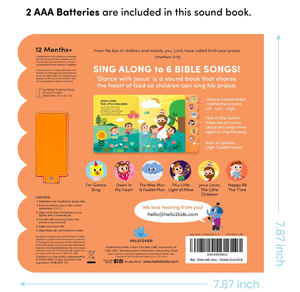 Livres sonores chrétiens pour enfants, 6 chansons bibliques pour tout-petits, cadeaux chrétiens pour enfants, Bible pour bébé pour baptême, baptême, OEM ODM - Product Image 2