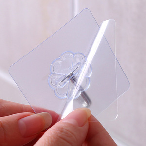 ganchos transparentes para puertas, ganchos para ropa sin clavos para cocina, ganchos sin rastro, ganchos adhesivos para baño - Product Image 2