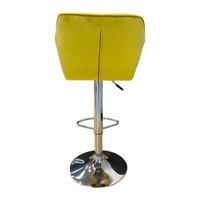 ST-8267-1 Tabourets de bar pivotants réglables en hauteur de haute qualité en cuir PU jaune avec base en métal moderne pour bar à domicile et salle à manger