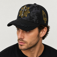 Casquettes de baseball ajustables à visière incurvée à 5 panneaux, de qualité supérieure, en métal, avec logo brodé personnalisé, style sportif