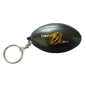 Custom เพิ่มโลโก้ PU โฟมความเครียด Ball พวงกุญแจลอยพวงกุญแจ