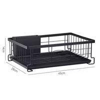 Égouttoir à vaisselle simple en fer forgé de style japonais, support de rangement de cuisine en acier au carbone pour séchage de bols