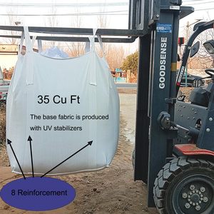 UV Stabilized Heavy Duty Bulk Bags with Duffle Top and Spout Bottom, for Industrial <b>Storage</b> and Transportation of Grain, Coffee - Product Image 3