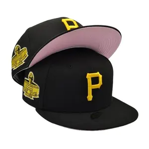 Bonés de beisebol personalizados novo estilo equipado chapéus remendo personalizado bordado logotipo viseira plana 5 painel 6 painel esportes cap gorras