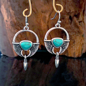 Orecchini Pendenti Creativi a Forma di Proiettile con Accenti Colorati, Stile Vintage, Orecchini Statement, Accessori Moda all'Ingrosso - Product Image 3