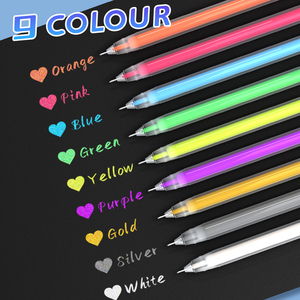 ปากกาเจลสีพาสเทลแบบเงาสูง |   สีมาการอง 9 สี, หัวปากกาขนาด 0.6 มม., หมึก<span class=keywords><strong>ประกาย</strong></span>วิบวับสำหรับกระดาษสีดำ, งานจดบันทึกและงานฝีมือ - Product Image 4