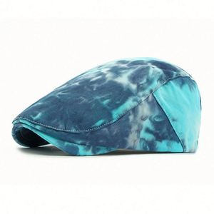 Casquette Gavroche Unisexe Homme Femme Teintée Tie-Dye, Bérets et Casquettes Ivy pour Hommes en Gros - Product Image 5