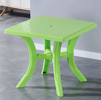 Table en plastique durable et écologique, table de jardin en plastique colorée pour une utilisation en extérieur dans la cour
