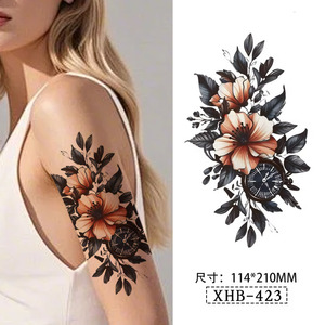 Autocollant de <span class=keywords><strong>tatouage</strong></span> temporaire imperméable pour homme à la mode pour <span class=keywords><strong>femme</strong></span>-Design <span class=keywords><strong>animal</strong></span> et fleur sexy, Art corporel non toxique - Product Image 3