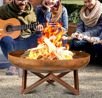 Brasero moderne en métal robuste, écologique, avec revêtement en poudre, pour cuisson et chauffage extérieur, portable, pour le camping, personnalisation du logo