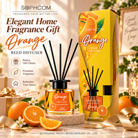 Diffuseur de parfum d'ambiance en bouteille de verre avec bâtonnets en fibre, décor aromatique, fournisseur en gros, usine de marque privée, export