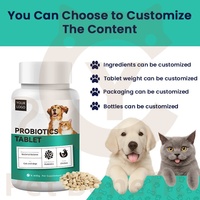 Tabletas Probióticas Digestivas para Perros y Gatos, Mejora la Inmunidad Intestinal, Absorción de Nutrientes, Personalización OEM, Regula el Equilibrio de la Flora