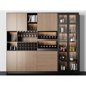 Fabricante de Muebles Modernos de Lujo, Gabinete para Vinos de Diseño Moderno de Alta Calidad, Gabinetes de Ratán Natural y Muebles para el Hogar de China - Product Image 1