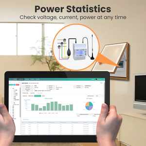 Compteur d'énergie WiFi triphasé EM4373-WiFi 3*120/230/240...400V 0.5~20(100)A, moniteur de consommation d'énergie WiFi EM4373-WiFi - Product Image 1