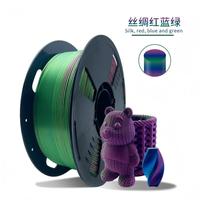 Filamento PLA Tricolore in Seta per Coestrusione 1,75mm 1kg Arcobaleno Rosso Blu Verde Consumabile per Stampante 3D Servizio OEM ODM
