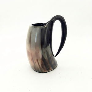 High Quality Viking Horn Tankard Mug Classic Handgrip Buffalo Horn <b>Beer</b> Mug 200-250ml 4-inch - Product Image 1