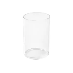 Custom Made Clear Hand-blown Heat-resistant Glass Single Wall Multi-use Glass Vision Cup with Glass Lid