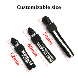 Tùy Chỉnh In Ấn Logo Dệt Dây Kéo Puller #5 Vải <span class=keywords><strong>Zip</strong></span> Thanh Trượt Tự Động Khóa Dệt Dây Kéo Kéo - Product Image 5