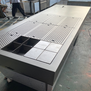 Estación de Mezcla de Acero Inoxidable de Grado Alimenticio 304, Acabado Cepillado, con Fregadero y Tabla de Cortar para Restaurante o Cafetería - Product Image 3