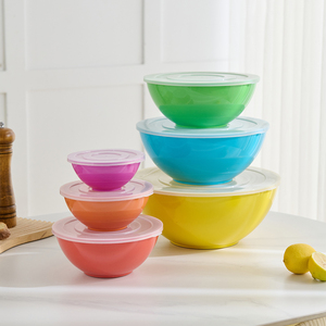 Bán buôn nhà bếp 6-Piece rPet nhựa thực phẩm lưu trữ trộn bát đặt với nắp - Product Image 2