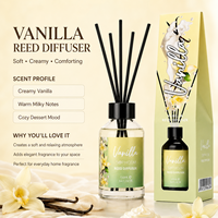 Diffuseur à bâtonnets 100ml Vanille Café Parfum Chaleureux, Ensemble de bâtonnets de parfum d'ambiance longue durée, Désodorisant d'intérieur, Cadeau chaleureux pour la maison
