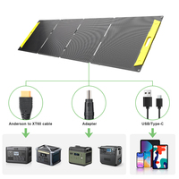 Panel Solar Portátil Plegable de 100W 200W 300W 400W, Impermeable, Plegable, de Alta Eficiencia para Aventuras al Aire Libre, Camping, Estación de Energía