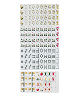 Jeu de Mahjong américain en acrylique Tiles160 - Fairways & Flowers, un cadeau de jeu luxueux et élégant