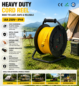 Enrouleur de câble <span class=keywords><strong>électrique</strong></span> prises US EU 20M 25M <span class=keywords><strong>40M</strong></span> 50M Câble rétractable IP44 pour usage domestique et extérieur - Product Image 1