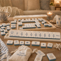 Jeu de Mahjong Américain Personnalisé Unique avec Tuiles Esthétiques à Trois Couches – Idéal pour le Jeu Social, Cadeau pour Club de Yachts Nord-Américain ou Salon