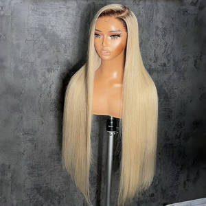 13x4 cabello vietnamita cabello humano 100% Ombre 2x6 hueso recto #613 13x6 HD encaje <span class=keywords><strong>Fontal</strong></span> pelucas para mujeres cabello birmano sin pegamento - Product Image 2