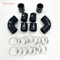 Kit de Tuyauterie Universel en Aluminium RODIN pour Intercooler Turbo, Raccords de Tuyau Ø2.0" 2.5" 3" 500mm de Long pour Rétrofit/Amélioration, Garantie 12 Mois